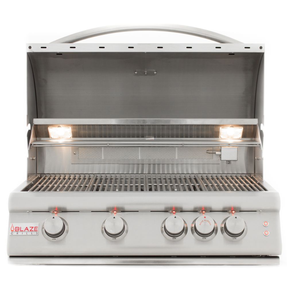 Blaze 32-Inch 4-Burner LTE Gas Grill with Rear Burner & Lighting System