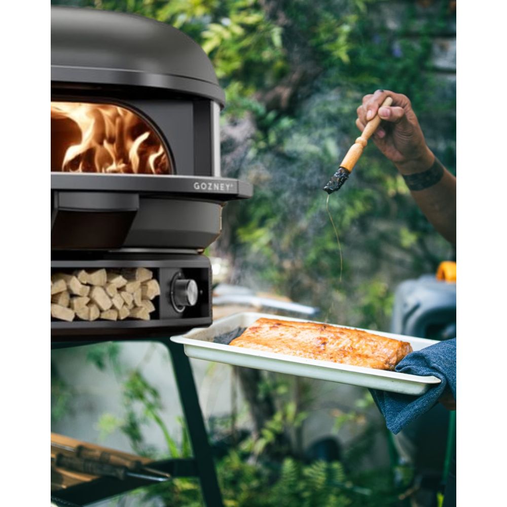 Gozney Off-Black Dome Outdoor Freestanding Propane Gas Pizza Oven Bundle