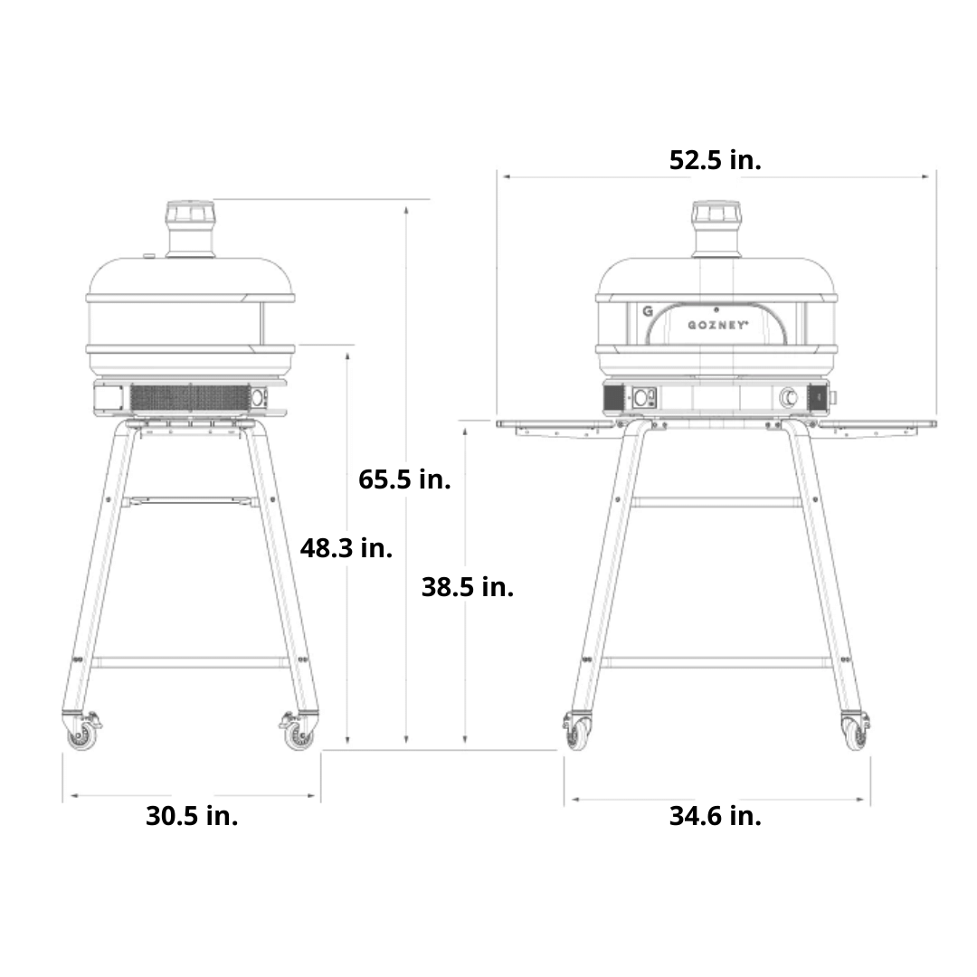 Gozney Dome Outdoor Freestanding Dual Fuel Pizza Oven Bundle