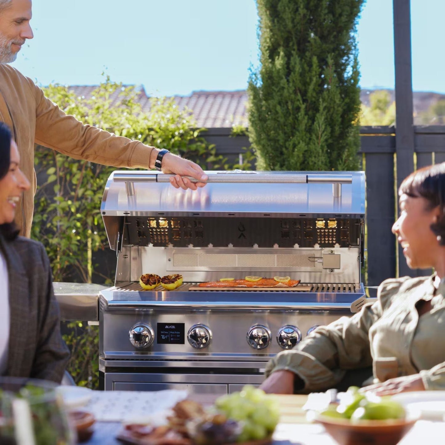 Blaze LTE PRO 32-Inch 4-Burner Freestanding Gas Grill w/ Digital Temperature Screen & Rear Infrared Burner