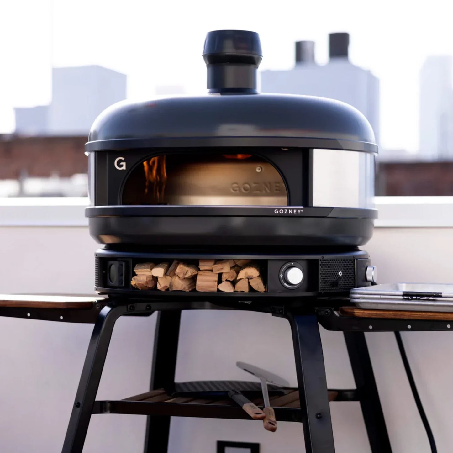 Gozney Off-Black Dome Outdoor Freestanding Propane Gas Pizza Oven Bundle