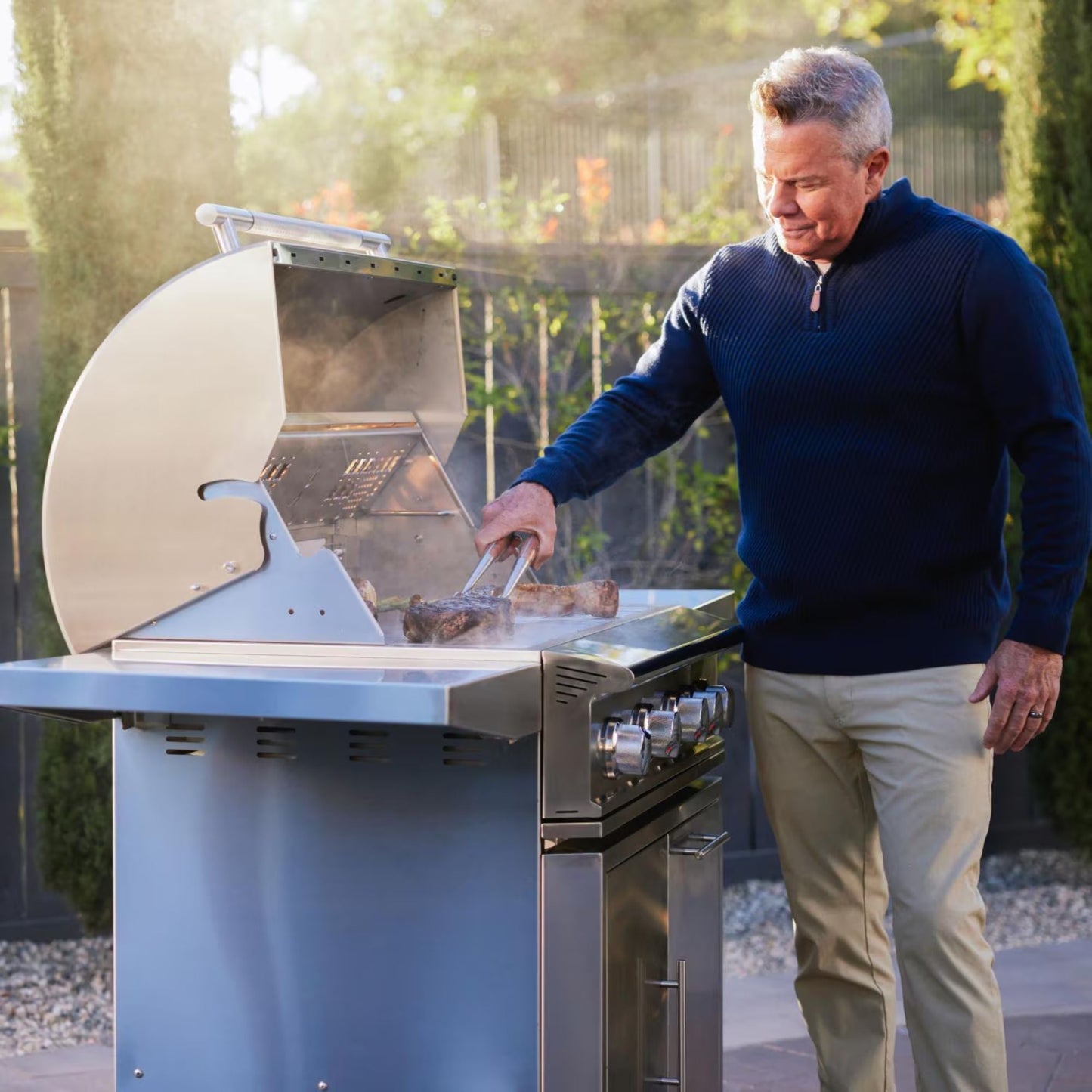Blaze LTE PRO 32-Inch 4-Burner Freestanding Gas Grill w/ Digital Temperature Screen & Rear Infrared Burner