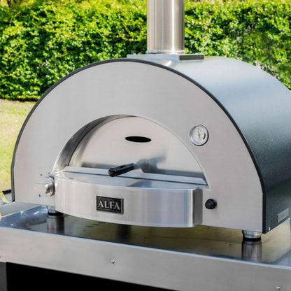 Alfa Classico 2 Pizze Freestanding Grey Pizza Oven