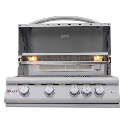 Blaze Premium LTE+ Marine Grade 32-Inch Built-in Gas Grill w/ Lift-Assist Hood & Rear Infrared Burner