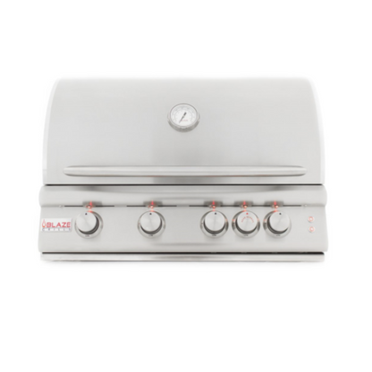 Blaze 32-Inch 4-Burner LTE Built-In Gas Grill with Rear Burner and Built-in Lighting System